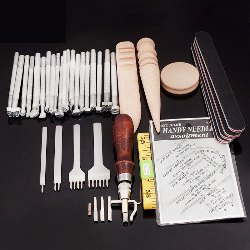 59 Parçalı Deri İşleme Seti, E - Groover Stitching Tool incelemesi ve fiyatı